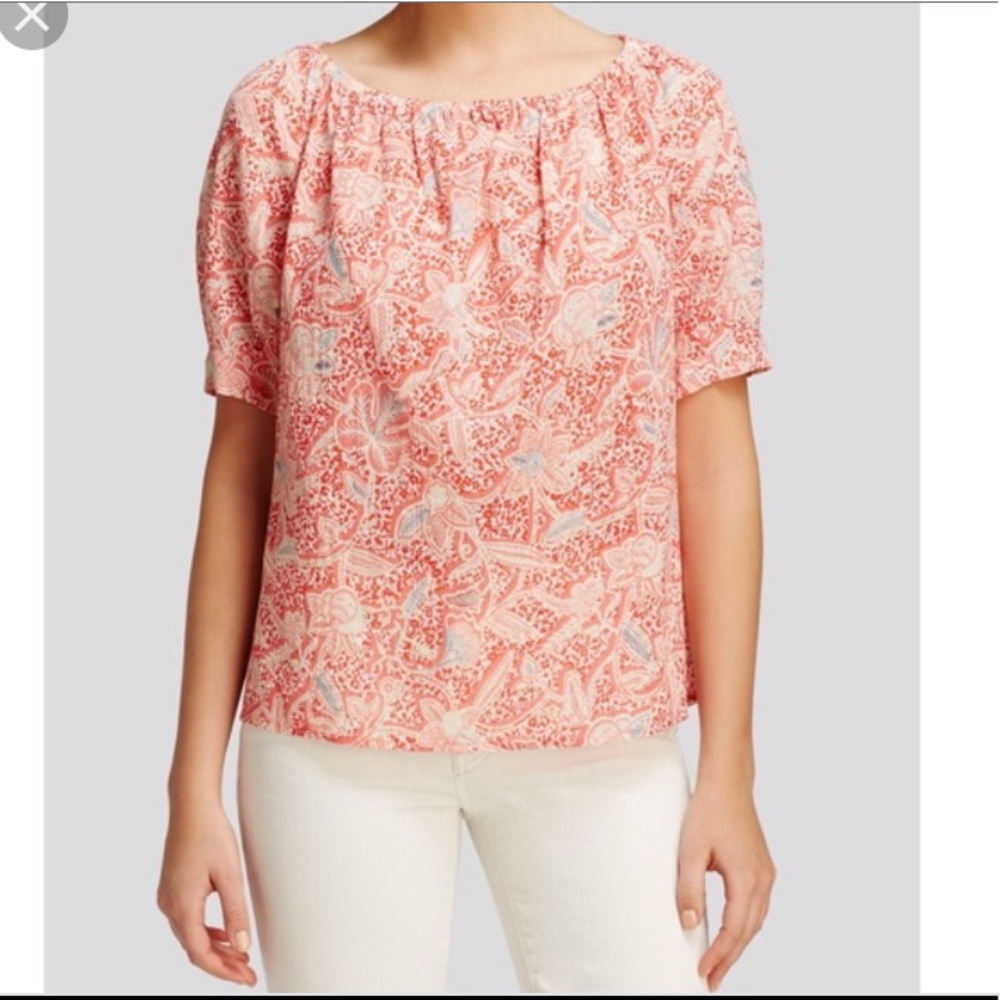 Tory Burch Floral Print Gauze Top - 12